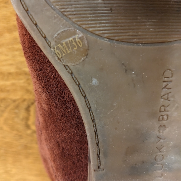 Lucky Brand Burgundy Ankle Boots - Picture 15 of 15